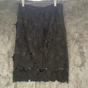 All over rose lace Pencil skirt dark fairy whimsy goth Romantic 30” Waist